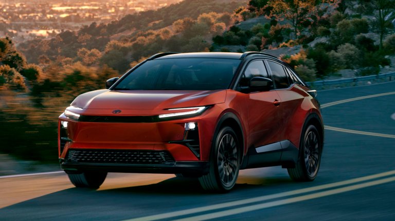 2026 Toyota C-HR front three quarter view.