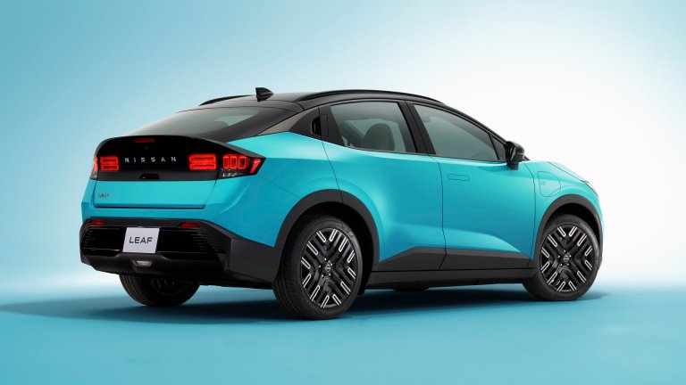 2026 Nissan Leaf rear three-quarter